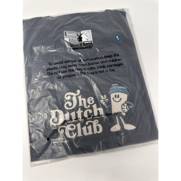 Dutch Bros. Coffee M Black The Dutch Club Long Sleeve T-Shirt Designed in Oregon - Picture 1 of 3